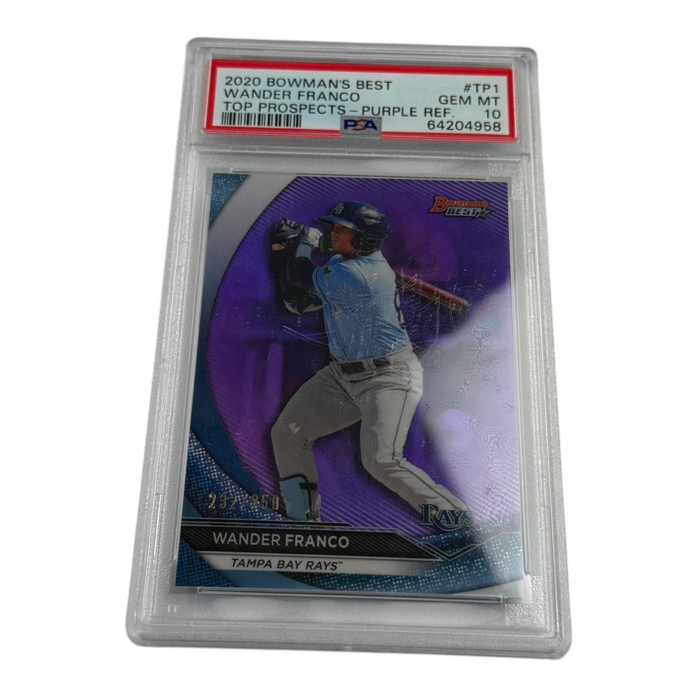 2020 Bowman's Best Wander Franco Purple Refractor /250 PSA 10 Gem Mint TP-1